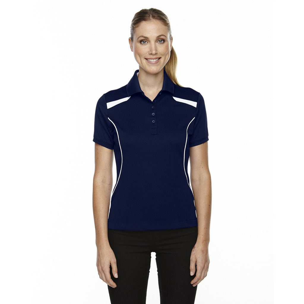 Extreme Women's Classic Navy Eperformance Tempo Recycled Polyester Performance Textured Polo