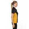 Extreme Women's Black/Campus Gold Eperformance Fuse Snag Protection Plus Colorblock Polo