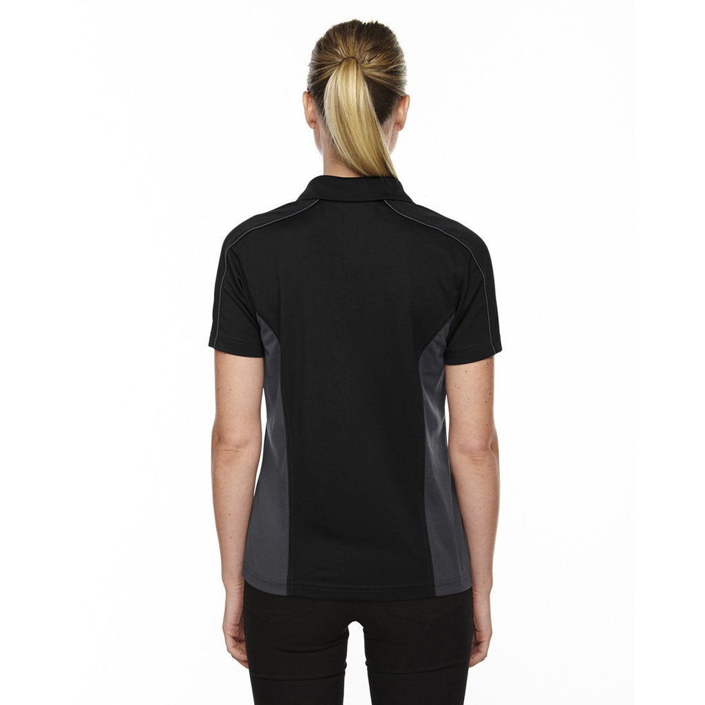Extreme Women's Black Eperformance Fuse Snag Protection Plus Colorblock Polo