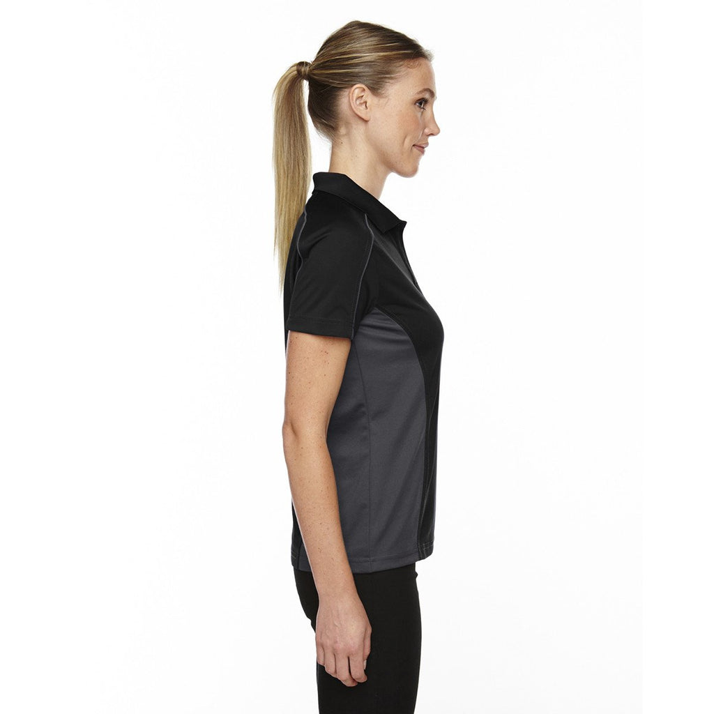 Extreme Women's Black Eperformance Fuse Snag Protection Plus Colorblock Polo