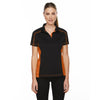 Extreme Women's Black/Orange Eperformance Fuse Snag Protection Plus Colorblock Polo