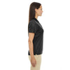 Extreme Women's Black Eperformance Launch Snag Protection Striped Polo