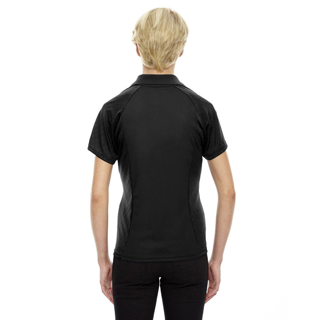 Extreme Women's Black Eperformance Stride Jacquard Polo