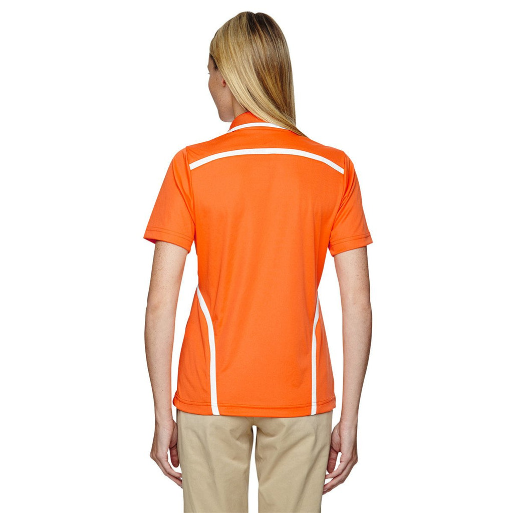 Extreme Women's Amber Orange Eperformance Propel Interlock Polo with Contrast Tape