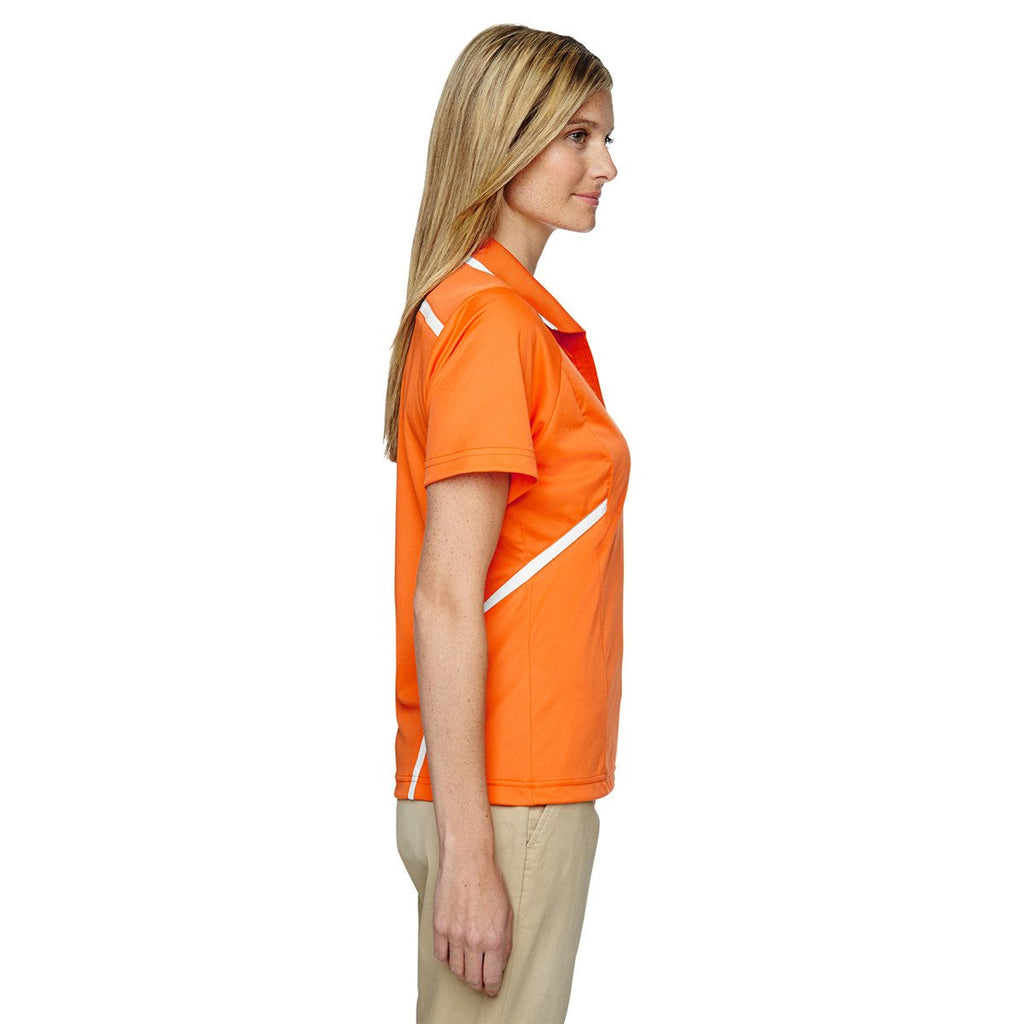 Extreme Women's Amber Orange Eperformance Propel Interlock Polo with Contrast Tape