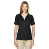 Extreme Women's Black Eperformance Propel Interlock Polo with Contrast Tape