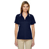 Extreme Women's Classic Navy Eperformance Propel Interlock Polo with Contrast Tape