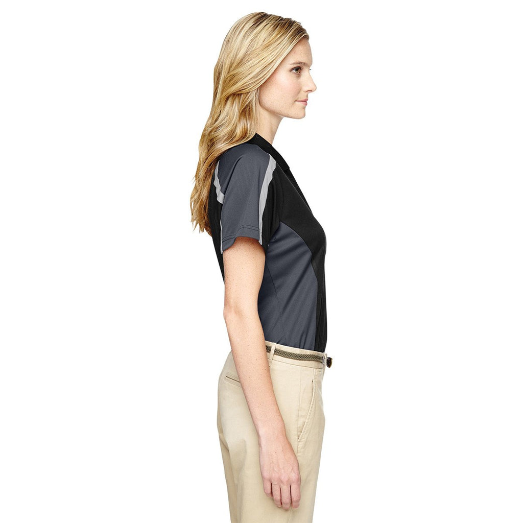 Extreme Women's Black Eperformance Strike Colorblock Snag Protection Polo