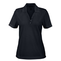 North End Women's Black Excursion Nomad Performance Waffle Polo