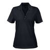North End Women's Black Excursion Nomad Performance Waffle Polo