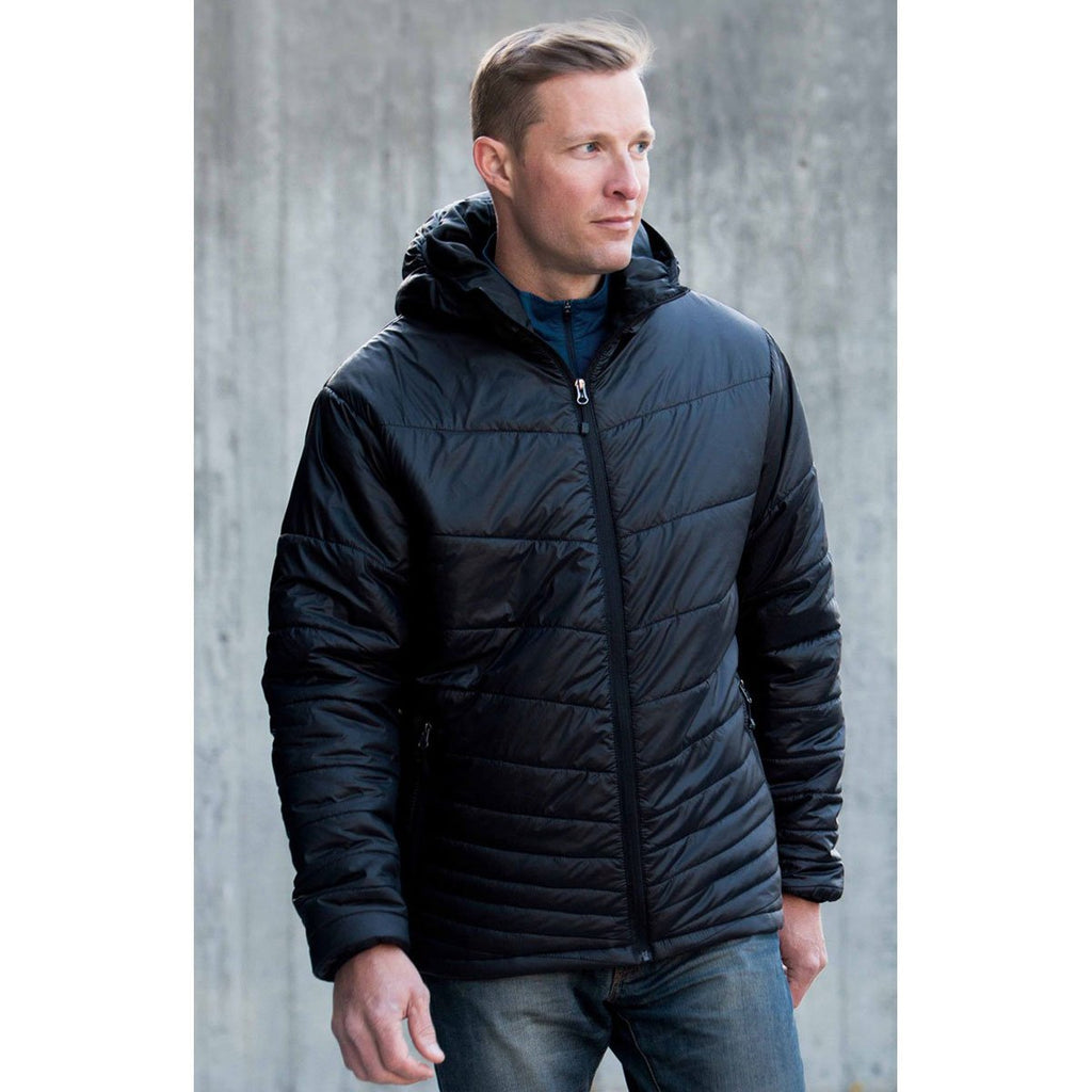 Landway Men's Black Momentum Polyloft Hooded Puffer