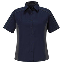 North End Women's Classic Navy Fuse Colorblock Twill Shirt