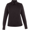 North End Women's Black Paramount Wrinkle-Resistant Twill Checkered Shirt