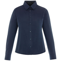 North End Women's Classic Navy Paramount Wrinkle-Resistant Twill Checkered Shirt