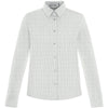 North End Women's White Align Wrinkle-Resistant Dobby Vertical Striped Shirt