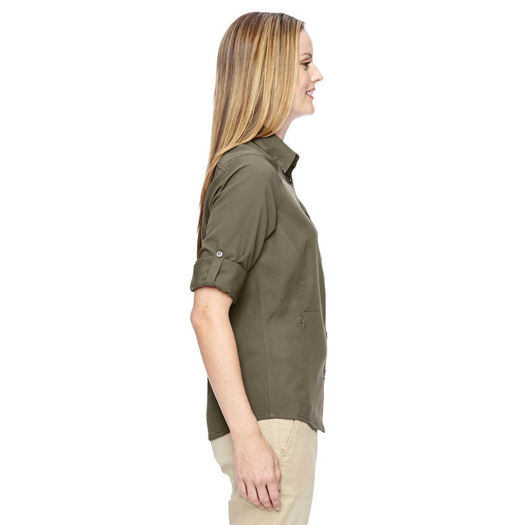 North End Women's Dark Oakmoss Excursion Concourse Performance Shirt