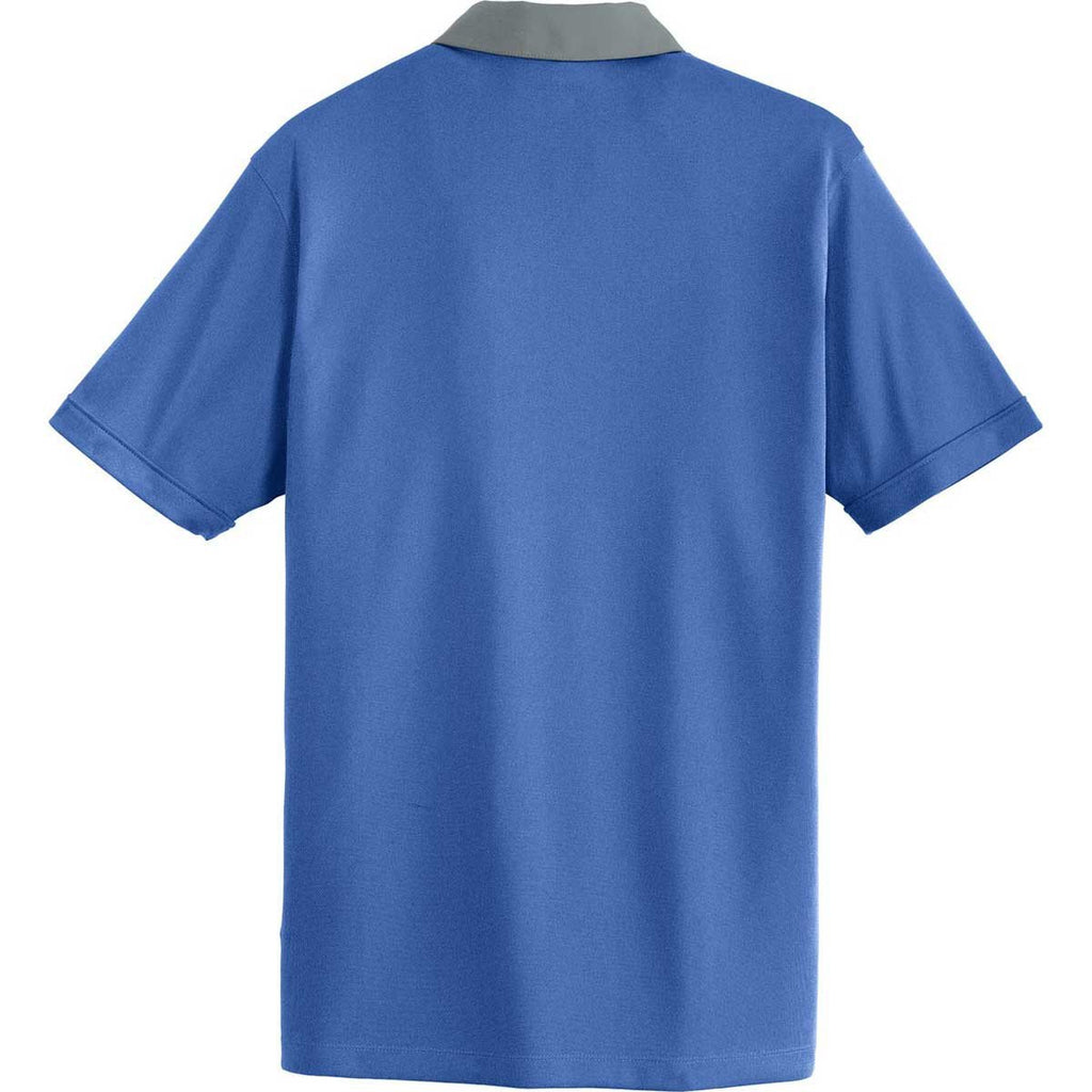 Nike Golf Men's Blue Dri-FIT Heather Pique Modern Fit Polo