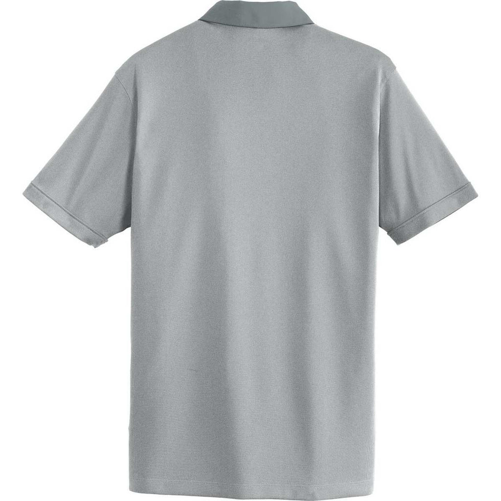 Nike Men's Grey Dri-FIT Heather Pique Modern Fit Polo