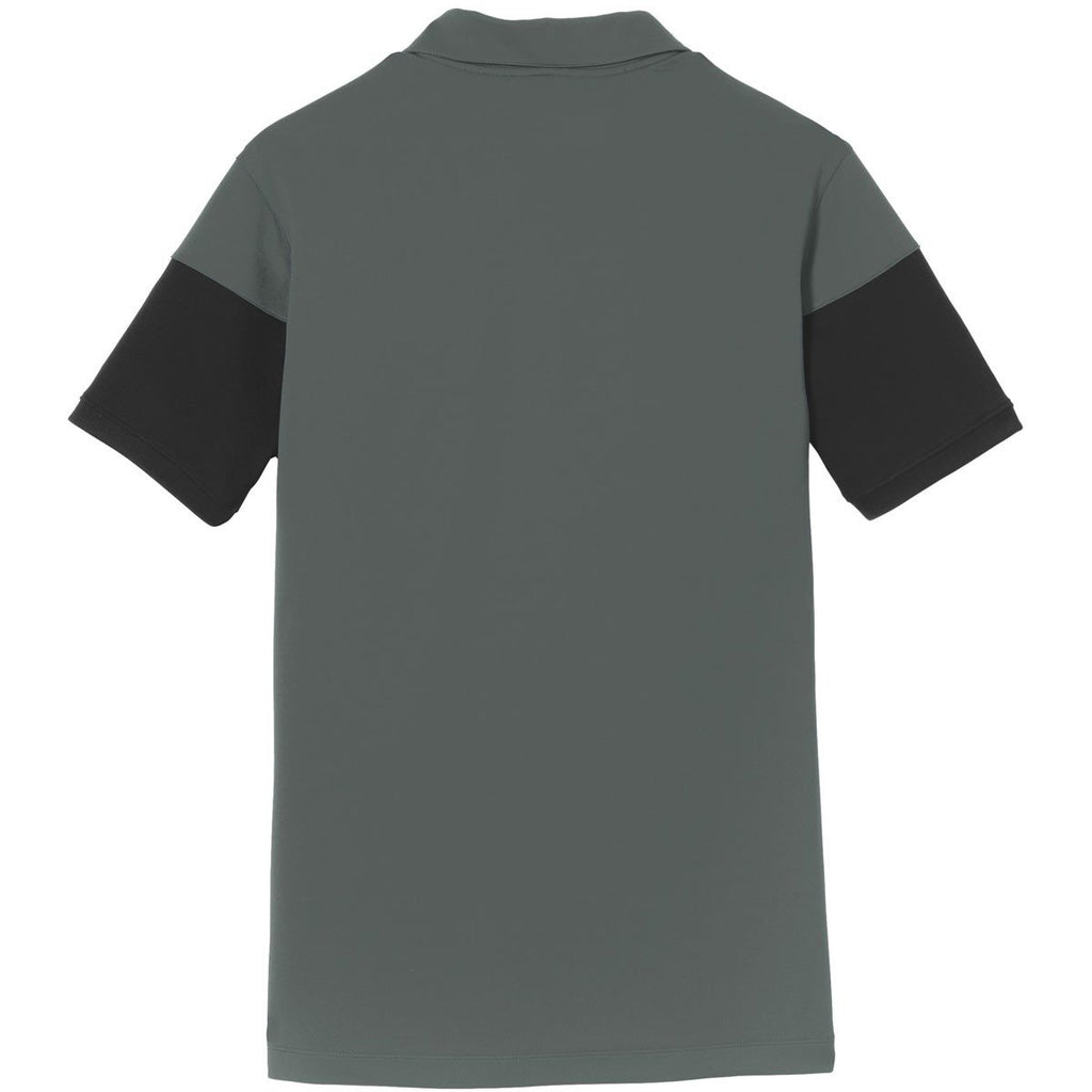 Nike Men's Anthracite/Black Dri-FIT Colorblock Polo