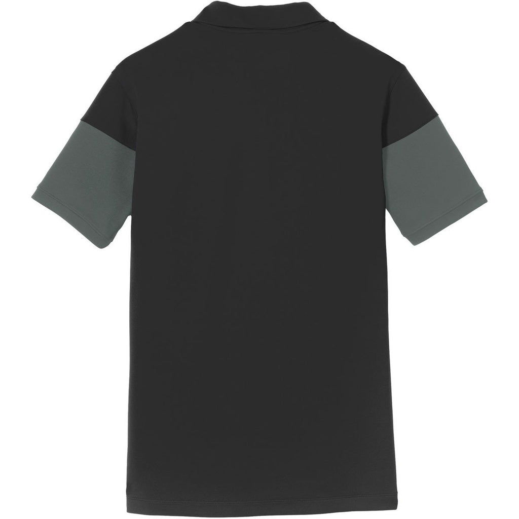 Nike Men's Black/Anthracite Dri-FIT Colorblock Polo