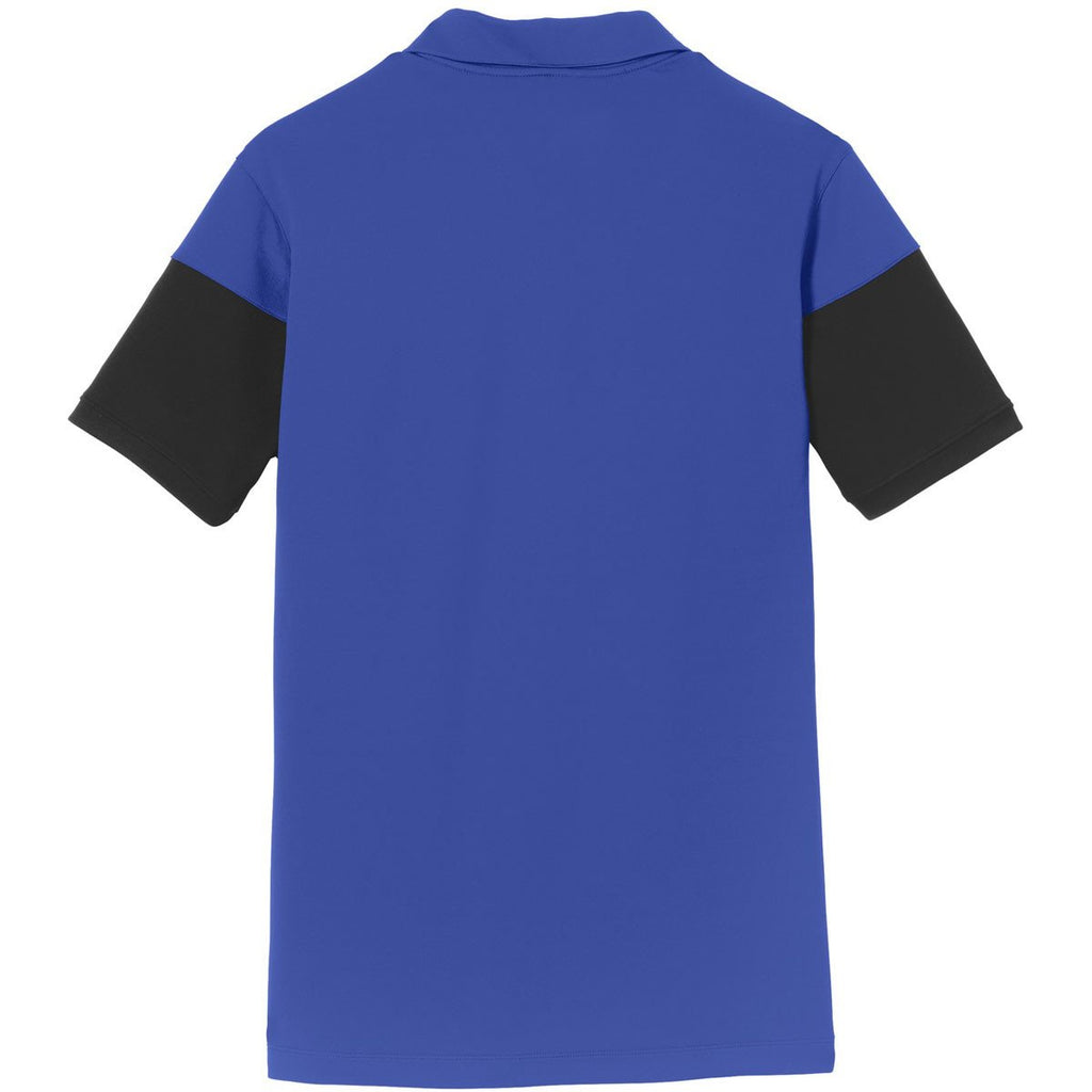 Nike Men's Royal/Black Dri-FIT Colorblock Polo
