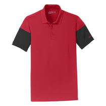 Nike Men's Red/Black Dri-FIT Colorblock Polo