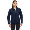 North End Women's Midnight Navy Three-Layer Fleece Bonded Performance Soft Shell Jacket