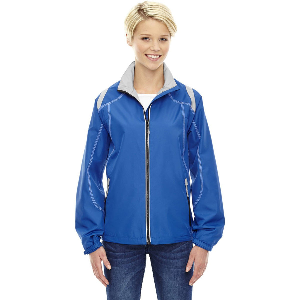 North End Women's Nautical Blue Endurance Lightweight Colorblock Jacket