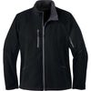 North End Women's Black Compass Colorblock Three-Layer Fleece Bonded Soft Shell Jacket