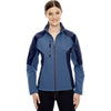 North End Women's Blue Ridge Compass Colorblock Three-Layer Fleece Bonded Soft Shell Jacket