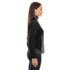 North End Women's Black Silk Terrain Colorblock Soft Shell with Embossed Print