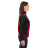 North End Women's Classic Red Terrain Colorblock Soft Shell with Embossed Print