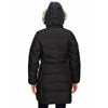 North End Women's Black Boreal Down Jacket with Faux Fur Trim