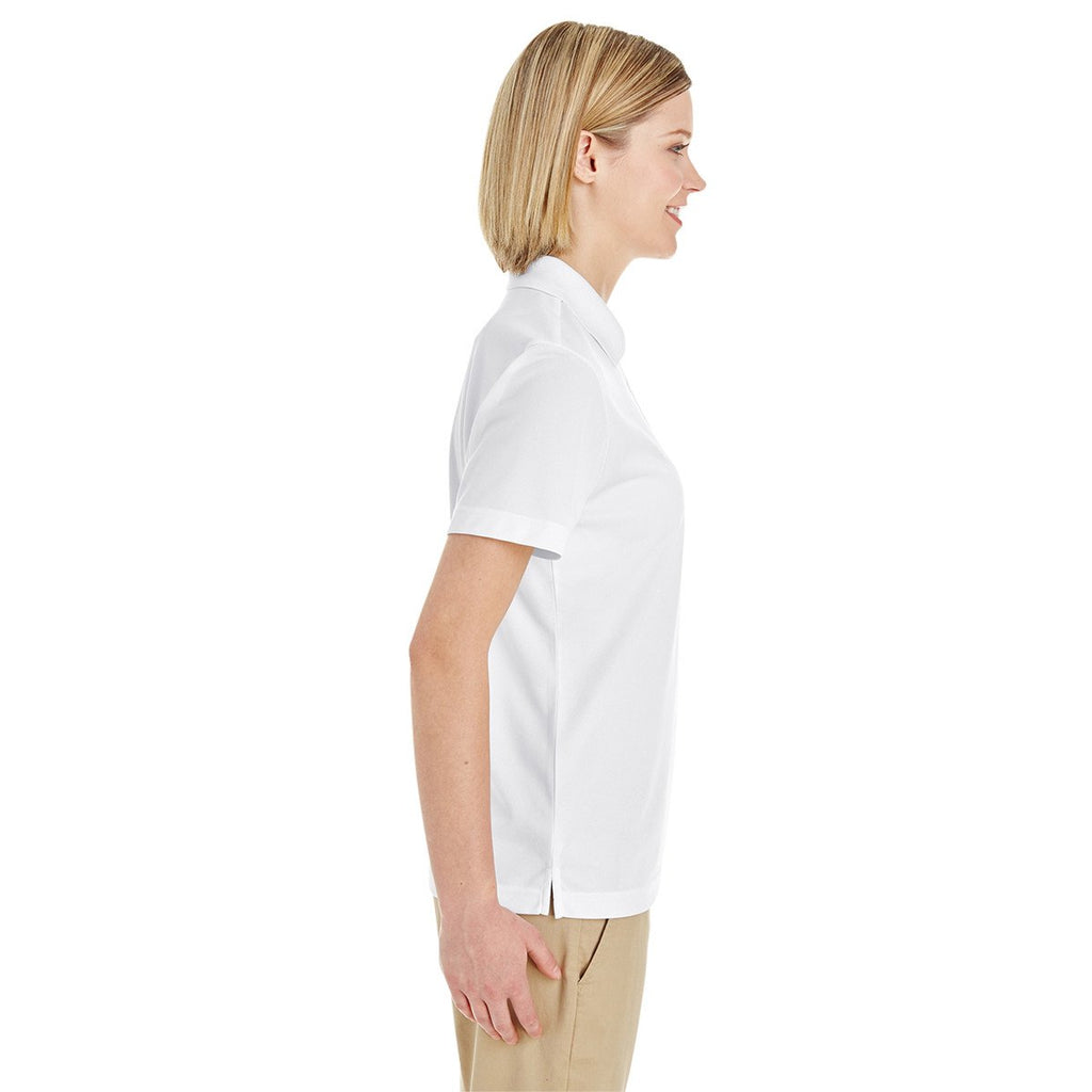 Core 365 Women's White Origin Performance Pique Polo with Pocket
