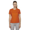 Core 365 Women's Campus Orange Pace Performance Pique Crewneck