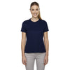 Core 365 Women's Classic Navy Pace Performance Pique Crewneck