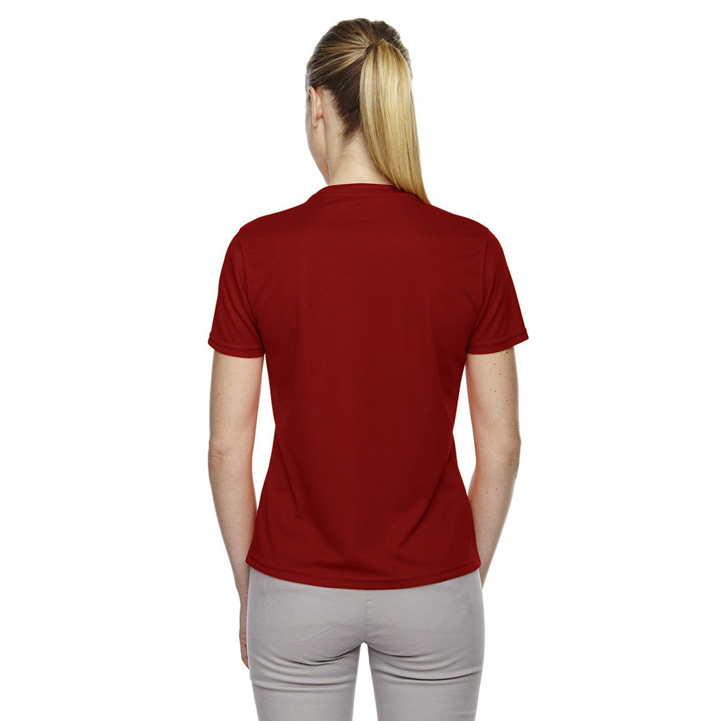 Core 365 Women's Classic Red Pace Performance Pique Crewneck