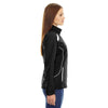 North End Women's Black Tempo Lightweight Recycled Polyester Jacket with Embossed Print