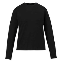Core 365 Women's Black Agility Performance Long-Sleeve Pique Crewneck