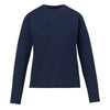 Core 365 Women's Classic Navy Agility Performance Long-Sleeve Pique Crewneck
