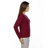 Core 365 Women's Classic Red Agility Performance Long-Sleeve Pique Crewneck