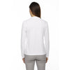 Core 365 Women's White Agility Performance Long-Sleeve Pique Crewneck