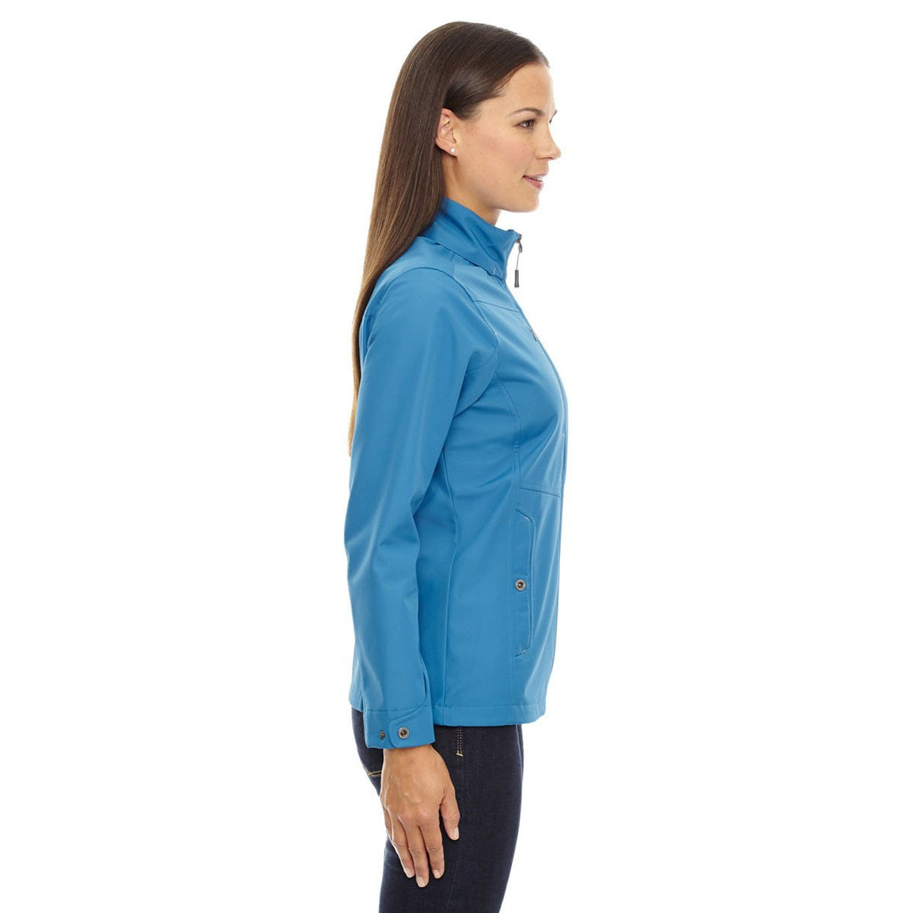 North End Women's Blue Ash Forecast Three-Layer Light Bonded Travel Jacket