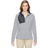 North End Women's Silver Excursion Trail Fabric-Block Jacket