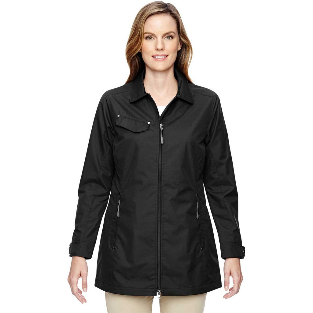 North End Women's Black Excursion Jacket with Fold Down Collar