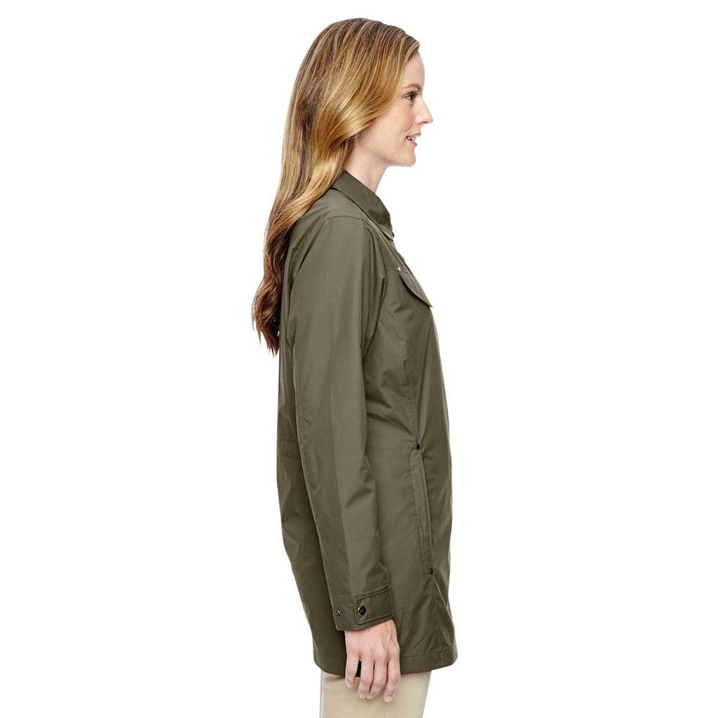 North End Women's Dark Oakmoss Excursion Jacket with Fold Down Collar