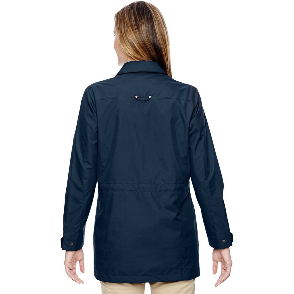North End Women's Navy Excursion Jacket with Fold Down Collar