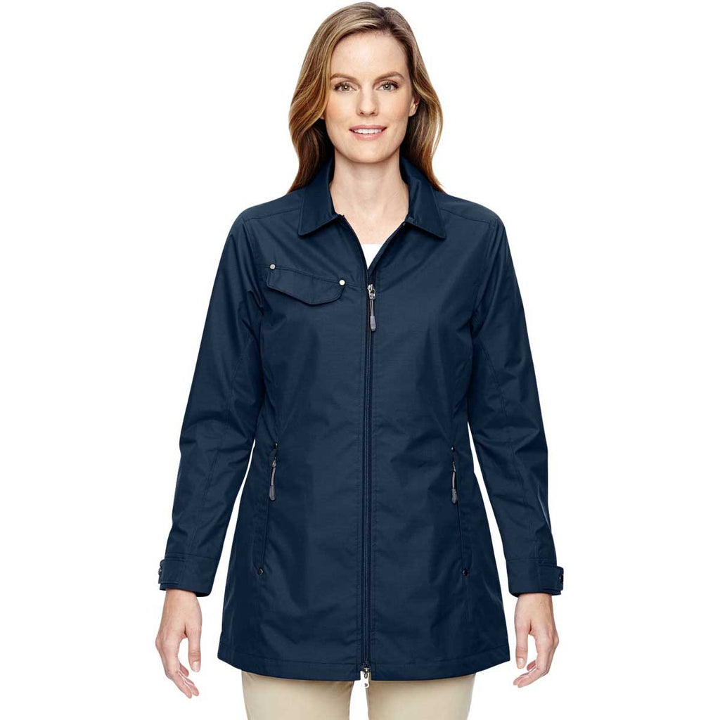 North End Women's Navy Excursion Jacket with Fold Down Collar