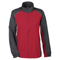 Core 365 Women's Classic Red/Carbon Stratus Colorblock Lightweight Jacket