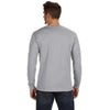 Anvil Men's Heather Grey Midweight Long-Sleeve T-Shirt